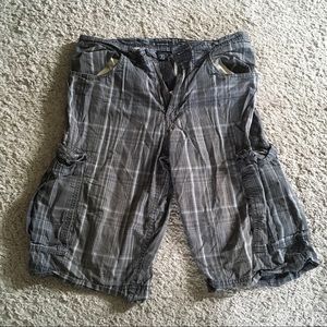 Grey Cargo Shorts